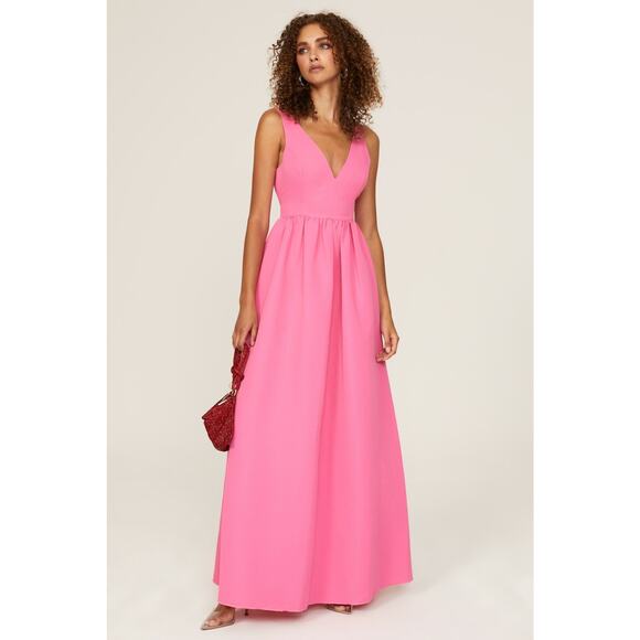 Sachin & Babi Dresses & Skirts - Sachin & Babi Katrina Pink Sleeveless V-Neck Bow Back Formal Gown Size 0